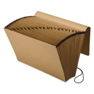 Pendaflex® Kraft Indexed Expanding File, 21 Sections, Elastic Cord Closure, 1/21-Cut Tabs, Legal Size, Brown
