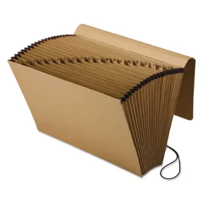 Pendaflex® Kraft Indexed Expanding File, 21 Sections, Elastic Cord Closure, 1/21-Cut Tabs, Legal Size, Brown
