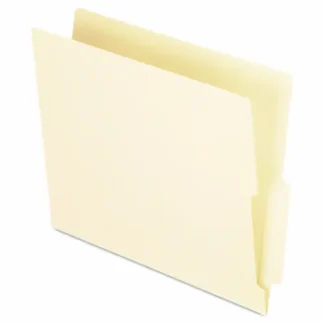 Pendaflex® Manila End Tab Folders, 9.5" High Front, Straight 2-Ply Tabs, Letter Size, Manila, 100/Box