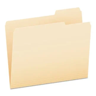 Pendaflex® Manila File Folders, 1/3-Cut Tabs: Right Position, Letter Size, 0.75" Expansion, Manila, 100/Box