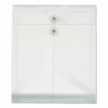 Pendaflex® Poly Document File, String and Button Closure, Clear, 5/Pack