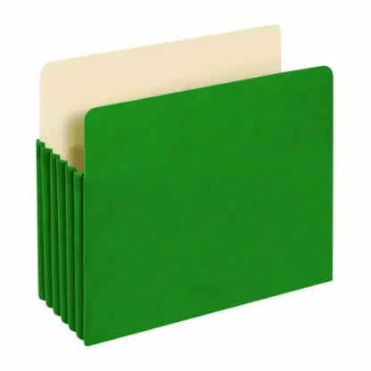Pendaflex® Reinforced File Pocket, Letter Size, Green, 10/Box