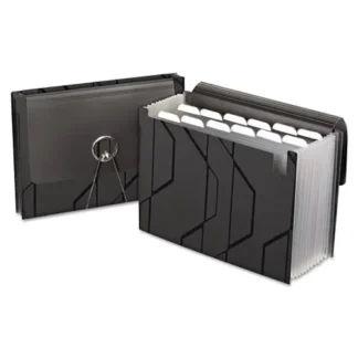Pendaflex® Sliding Cover Expanding File, 13 Sections, Letter Size, Black