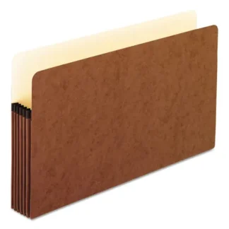 Pendaflex® Standard Expanding File Pockets, Legal Size, 5.25" Expansion, Redrope, 10/Box