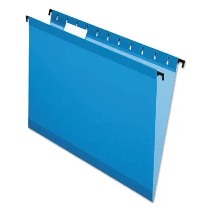 Pendaflex® SureHook Hanging Folders, Letter Size, 1/5-Cut Tabs, Blue, 20/Box