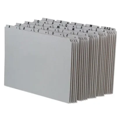 Pendaflex® Top Tab A-Z File Guides, 1/5-Cut Top Tab, A to Z, Gray, 25/Set