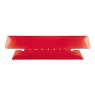 Pendaflex® Transparent Colored Tabs For Hanging File Folders, 1/3-Cut, Red, 3.5" Wide, 25/Pack