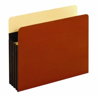 Pendaflex® Tyvek Heavy-Duty Reinforced File Pockets, Letter Size, 3.5" Expansion, Redrope, 10/Box