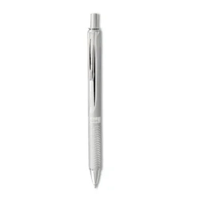 Pentel® EnerGel Alloy RT Gel Pen, Retractable, Medium 0.7 mm, Black Ink, Chrome Barrel