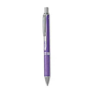 Pentel® EnerGel Alloy RT Gel Pen, Retractable, Medium 0.7 mm, Violet Ink, Violet Barrel