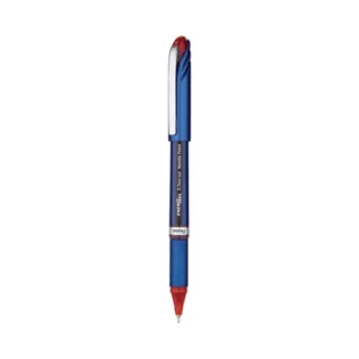 Pentel® EnerGel NV Gel Pen, Fine Point, 0.5 mm, Red Ink, Blue/Red Barrel, Dozen
