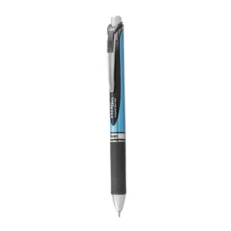 Pentel® EnerGel RTX Gel Pen, Retractable, Fine 0.5 mm, Black Ink, Black/Blue Barrel