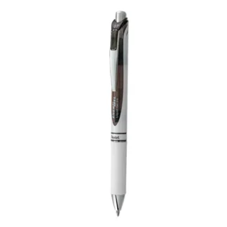 Pentel® EnerGel RTX Gel Pen, Retractable, Medium 0.7 mm, Black Ink, Smoke/Gray Barrel