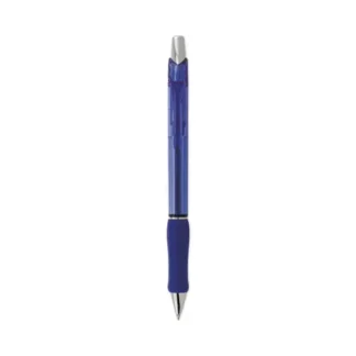 Pentel® R.S.V.P. Super RT Retractable Ballpoint Pen, Medium Point (0.7 mm), Blue Ink, Translucent Blue/Blue Barrel, Dozen