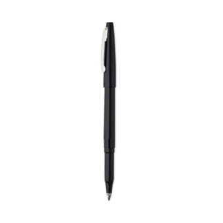 Pentel® Rolling Writer Rollerball Pen, Medium Point, 0.8 mm, Black Ink, Black Barrel, Dozen