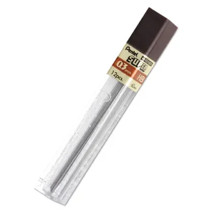 Pentel® Super Hi-Polymer Lead Refills, 0.3 mm, HB, Black, 12/Tube
