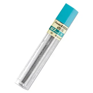 Pentel® Super Hi-Polymer Lead Refills, 0.7 mm, H, Black, 12/Tube