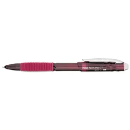 Pentel® Twist-Erase GT Mechanical Pencil, 0.5 mm, HB (#2), Red Barrel