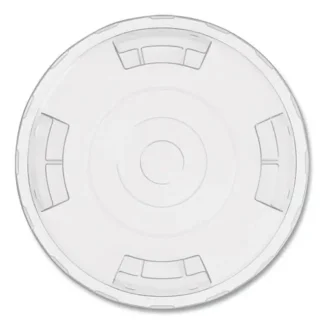 Perk™ Compostable Straw Slot Plastic Cold Cup Lids, Fits 12 oz/16 oz Cold Cups, Clear, 500/Pack