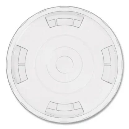 Perk™ Compostable Straw Slot Plastic Cold Cup Lids, Fits 12 oz/16 oz Cold Cups, Clear, 500/Pack