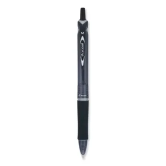 Pilot® Acroball Colors Advanced Ink Hybrid Gel Pen, Retractable, Medium 1 mm, Black Ink, Smoke/Black Barrel