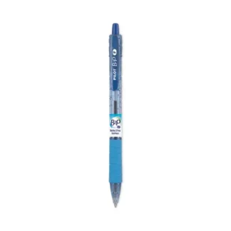 Pilot® B2P Bottle-2-Pen Recycled Ballpoint Pen, Retractable, Fine 0.7 mm, Blue Ink, Translucent Blue Barrel, Dozen