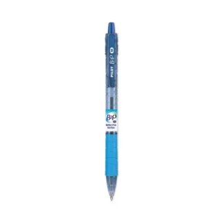 Pilot® B2P Bottle-2-Pen Recycled Ballpoint Pen, Retractable, Medium Point, 1 mm, Blue Ink, Translucent Blue Barrel, Dozen