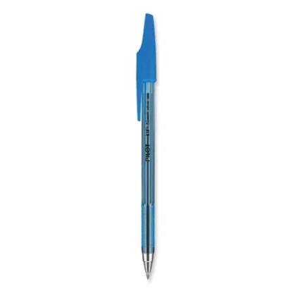 Pilot® Better Ballpoint Pen, Fine Point, 0.7 mm, Blue Ink, Translucent Blue Barrel, Dozen