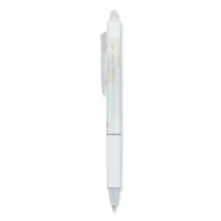 Pilot® FriXion Ball Clicker Erasable Gel Pen, Retractable, Extra-Fine, 0.5 mm, Black Ink, White Barrel, Dozen