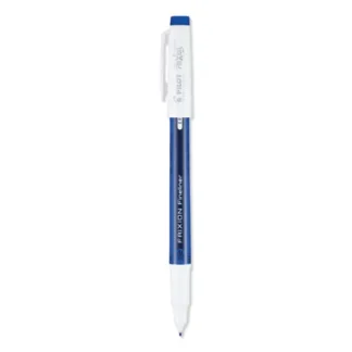 Pilot® FriXion Fineliner Erasable Porous Point Pen, Fine 0.6 mm, Blue Ink, Blue/White Barrel, Dozen