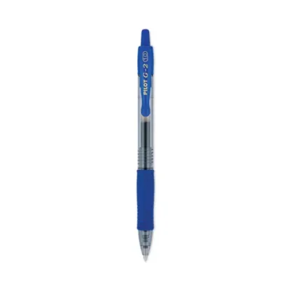 Pilot® G2 Premium Gel Pen, Retractable, Bold Point, 1 mm, Blue Ink, Smoke/Blue Barrel, Dozen