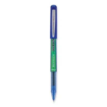 Pilot® Precise V5 BeGreen Rollerball Pen, Extra-Fine 0.5 mm, Blue Ink, Blue Barrel, Dozen