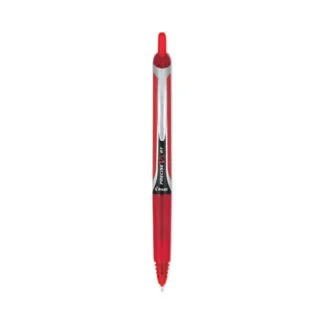 Pilot® Precise V5RT Rollerball Pen, Retractable, Extra-Fine 0.5 mm, Red Ink, Red Barrel