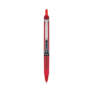 Pilot® Precise V7RT Rollerball Pen, Retractable, Fine 0.7 mm, Red Ink, Red Barrel