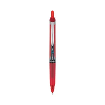 Pilot® Precise V7RT Rollerball Pen, Retractable, Fine 0.7 mm, Red Ink, Red Barrel