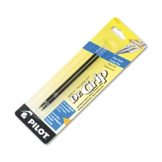 Pilot® Refill for Dr. Grip, Easytouch, B2P and Rex Grip BeGreen Retractable Ballpoint Pens, Fine Conical Tip, Blue Ink, 2/Pack