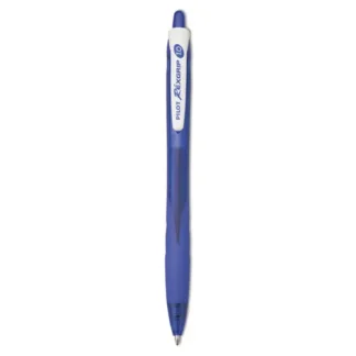 Pilot® RexGrip BeGreen Ballpoint Pen, Retractable, Medium, 1 mm, Blue Ink, Translucent Blue Barrel, Dozen
