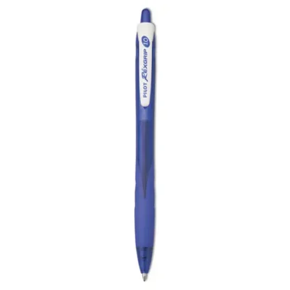 Pilot® RexGrip BeGreen Ballpoint Pen, Retractable, Medium, 1 mm, Blue Ink, Translucent Blue Barrel, Dozen