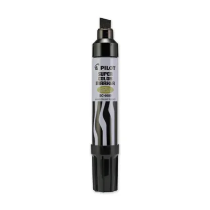 Pilot® Super Color Refillable Permanent Marker, Extra-Broad Chisel Tip, Black
