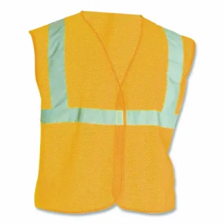 PIP ANSI Class 2 Hook and Loop Safety Vest, Large, Hi-Viz Orange