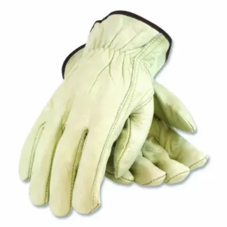 PIP Economy Grade Top-Grain Cowhide Leather Drivers Gloves, Small, Tan