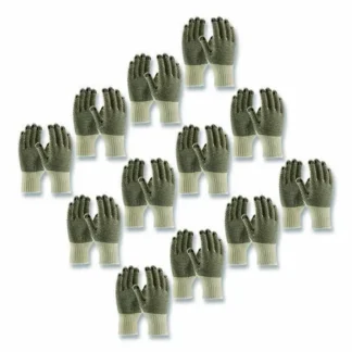 PIP PVC-Dotted Cotton/Polyester Work Gloves, Large, Gray/Black, 12 Pairs