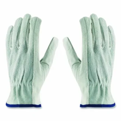 PIP Top-Grain Leather Drivers Gloves with Shoulder-Split Cowhide Leather Back, Large, Gray