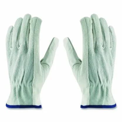 PIP Top-Grain Leather Drivers Gloves with Shoulder-Split Cowhide Leather Back, Small, Gray