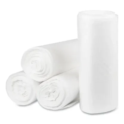 Pitt Plastics Eco Strong Plus Can Liners, 40 gal, Natural, 100/Carton
