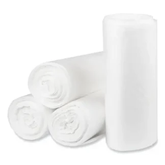 Pitt Plastics Eco Strong Plus Can Liners, 60 Gallon, 16 Micron, Natural, 200/Carton