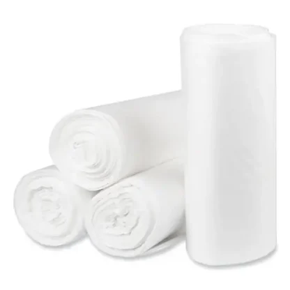 Pitt Plastics Eco Strong Plus Can Liners, 60 Gallon, 16 Micron, Natural, 200/Carton