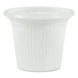 Plastifar Plastic Condiment Cups, 0.75 oz, Translucent, 250/Sleeve, 20 Sleeves/Carton