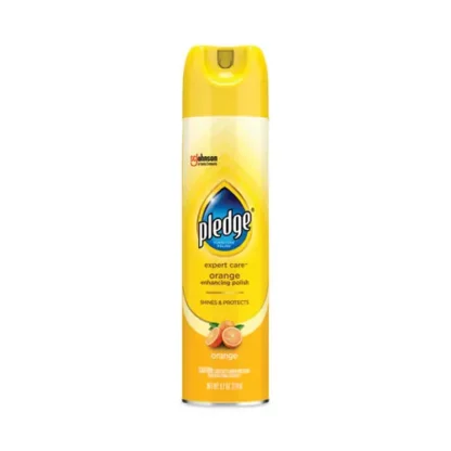 Pledge® Furniture Polish, Orange Clean Scent, 9.7 oz Aerosol Spray