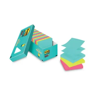 Post-it® Dispenser Notes Super Sticky Pop-up 3 x 3 Note Refill Cabinet Pack, Supernova Neons Collection, 100 Sheets/Pad, 18 Pads/Pack